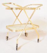 VINTAGE MID CENTURY FAUX MARBLE HOLLYWOOD SERVING TROLLEY