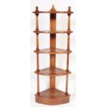 ERCOL GOLDEN DAWN ELM CORNER WHATNOT - ETAGERE.