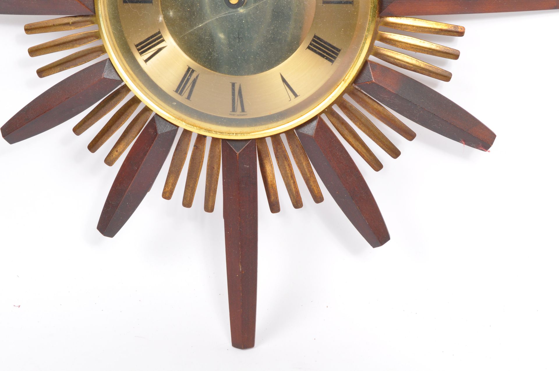 BRITISH MODERN DESIGN MID CENTURY ACCTIM STARBURST CLOCK - Image 3 of 5