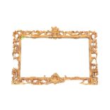 20TH CENTURY GILTWOOD FRAMED HANGING WALL MIRROR