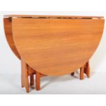 VINTAGE RETRO TEAK WOOD FOLDING DINING TABLE BY SCHREIBER