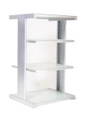 RETRO VINTAGE MID 20TH CENTURY GLASS TIERED SHELVING STAND
