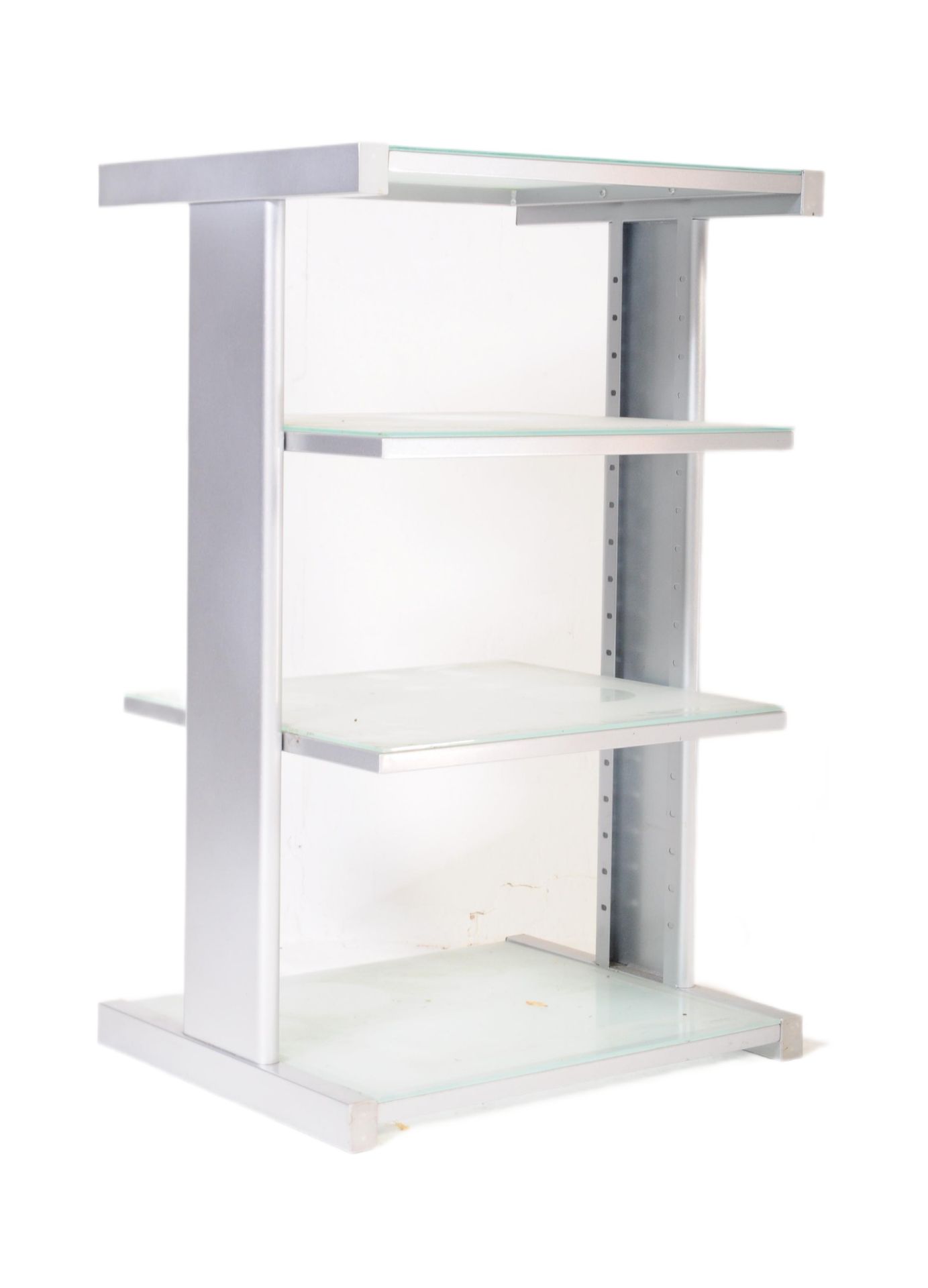 RETRO VINTAGE MID 20TH CENTURY GLASS TIERED SHELVING STAND