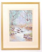 LATE 20TH CENTURY PASTEL WATERFALL PICTURE BY RAY BALKWILL