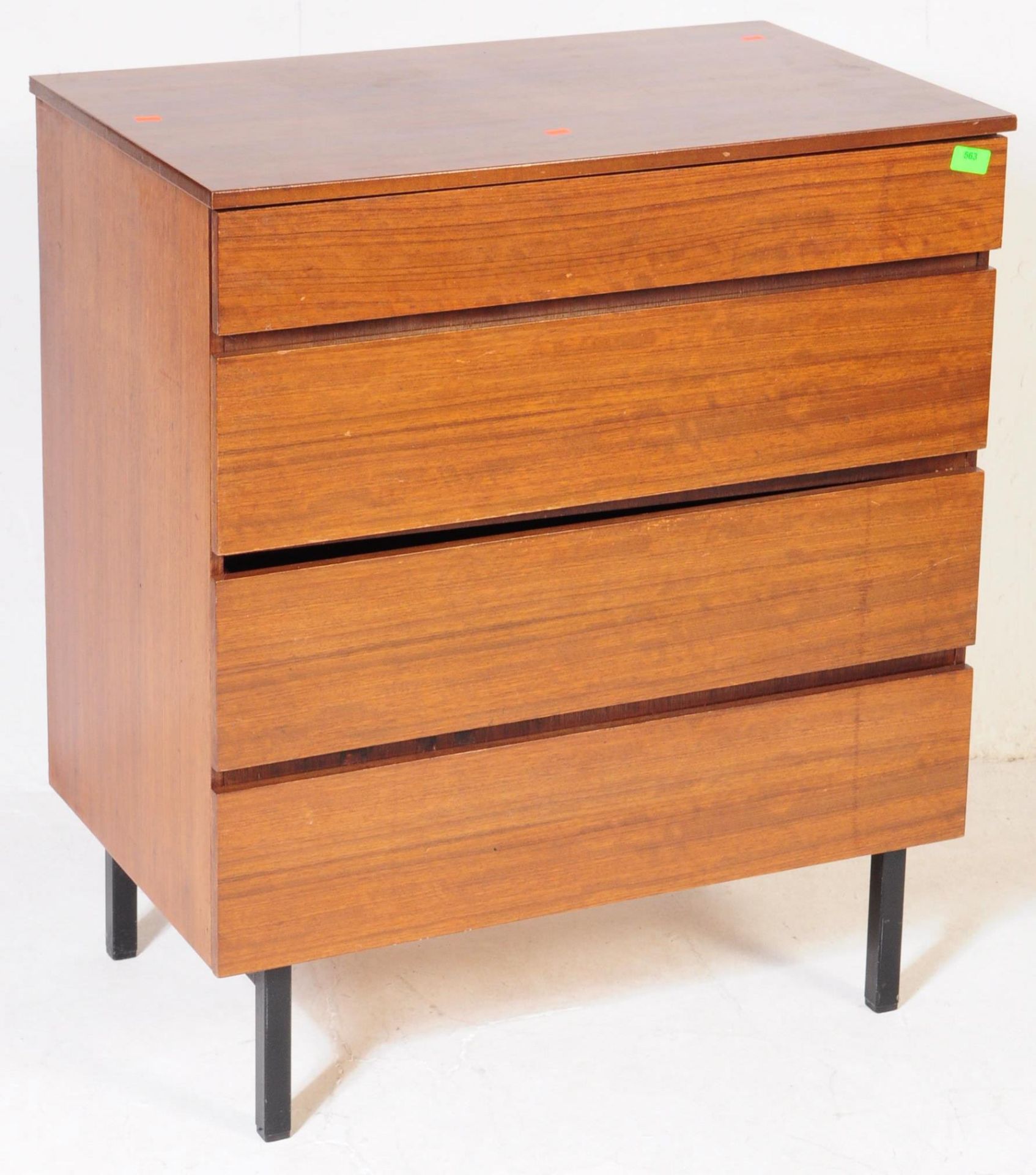 MID CENTURY TEAK AVALON STYLE CHEST OF DRAWERS - Image 2 of 6