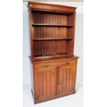 EDAWARDIAN WALNUT ARTS & CRAFTS BOOKCASE CABINET