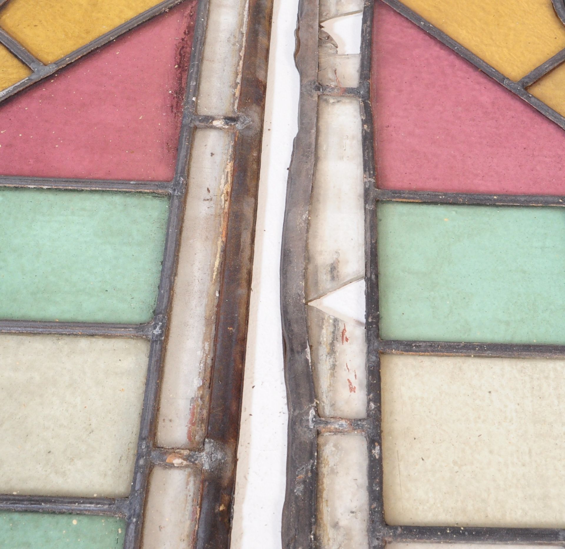 COLLECTION OF FOUR LEADED STAINED GLASS WINDOW PANELS - Image 5 of 5