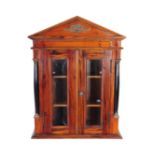 VICTORIAN REVIVAL SOLID MAHOGANY HANGING CABINET