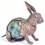 EDWARDIAN SEWING TAPE MEASURE IN THE FORM OF A RABBIT