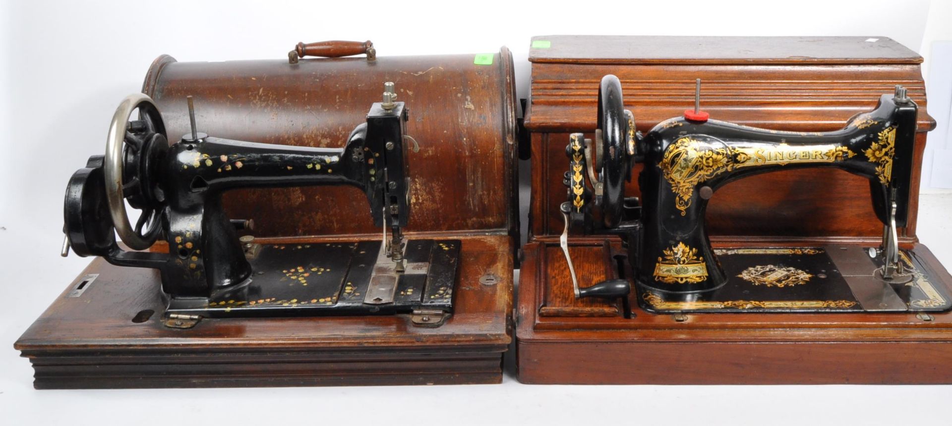 TWO EARLY 20TH CENTURY SEWING MACHINES - SINGER - Image 2 of 8