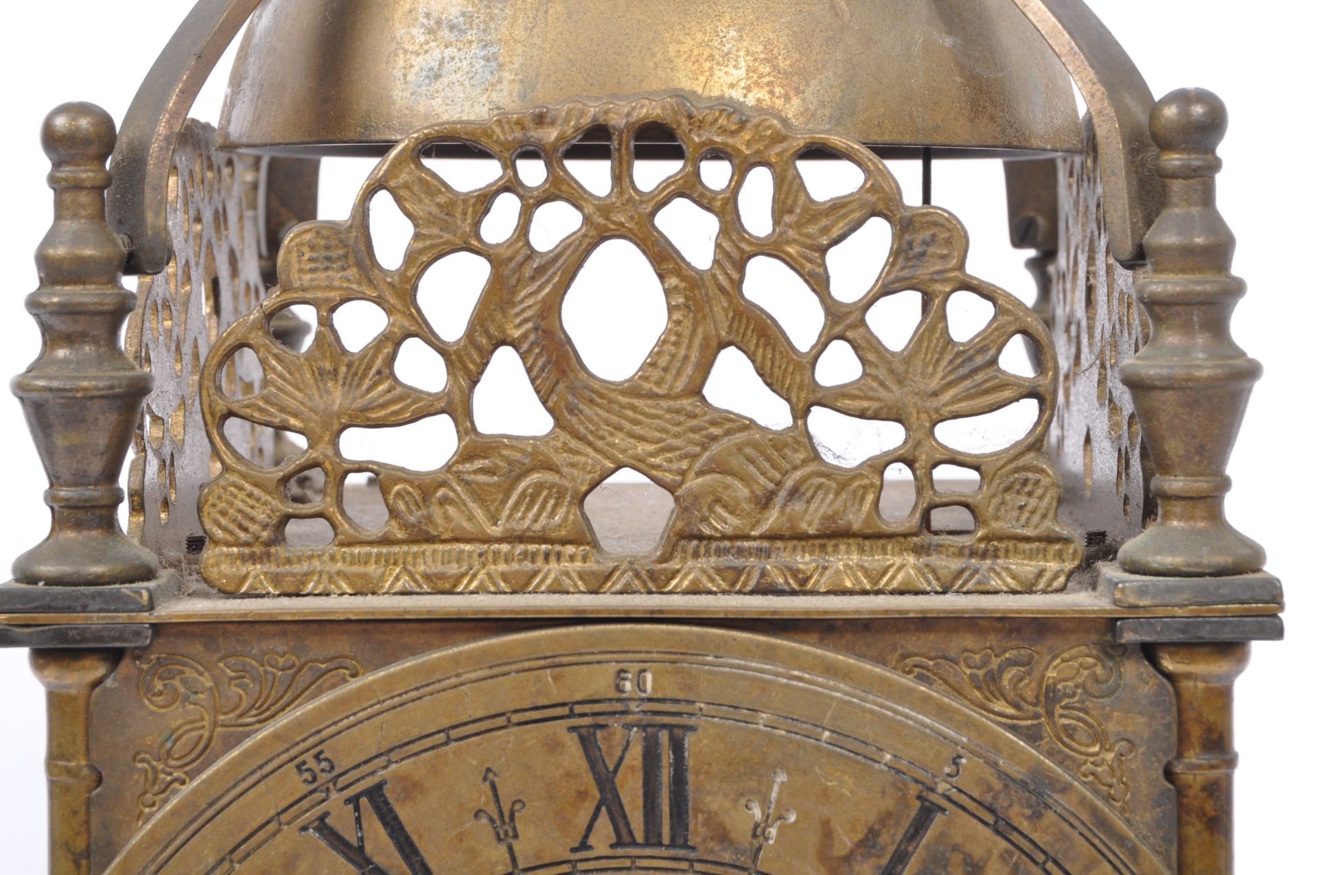 1900S 17TH CENTURY REVIVAL BRASS LANTERN MANTEL CLOCK - Image 7 of 7