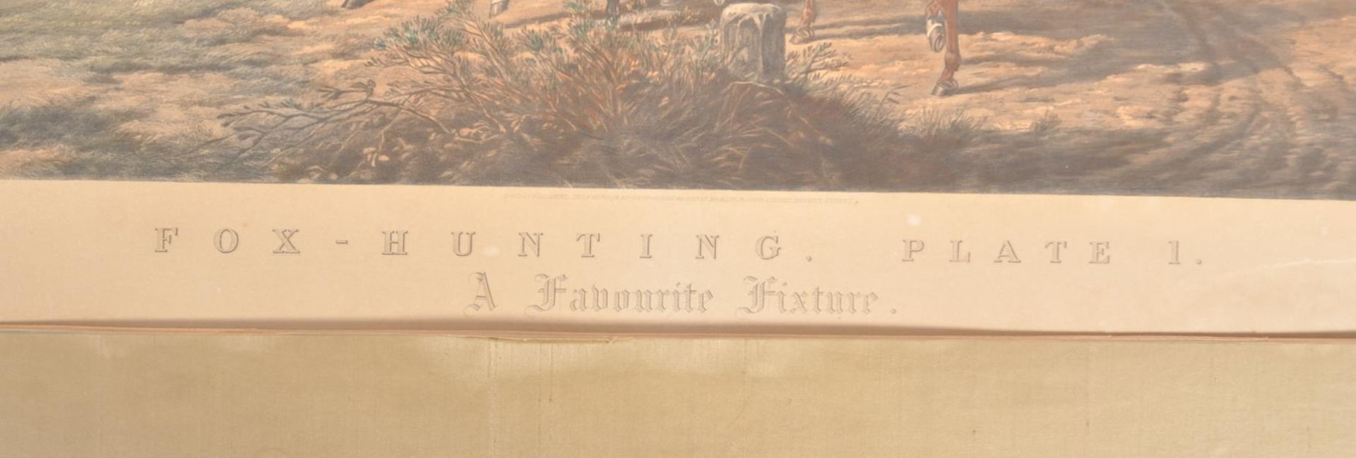 AFTER JOHN STURGESS - 'FOX-HUNTING PLATE 1 - A FAVOURITE FIXTURE' - Image 3 of 6