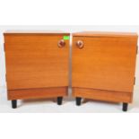 PAIR OF MID CENTURY 1960'S AVALON TEAK BEDSIDE CABINETS