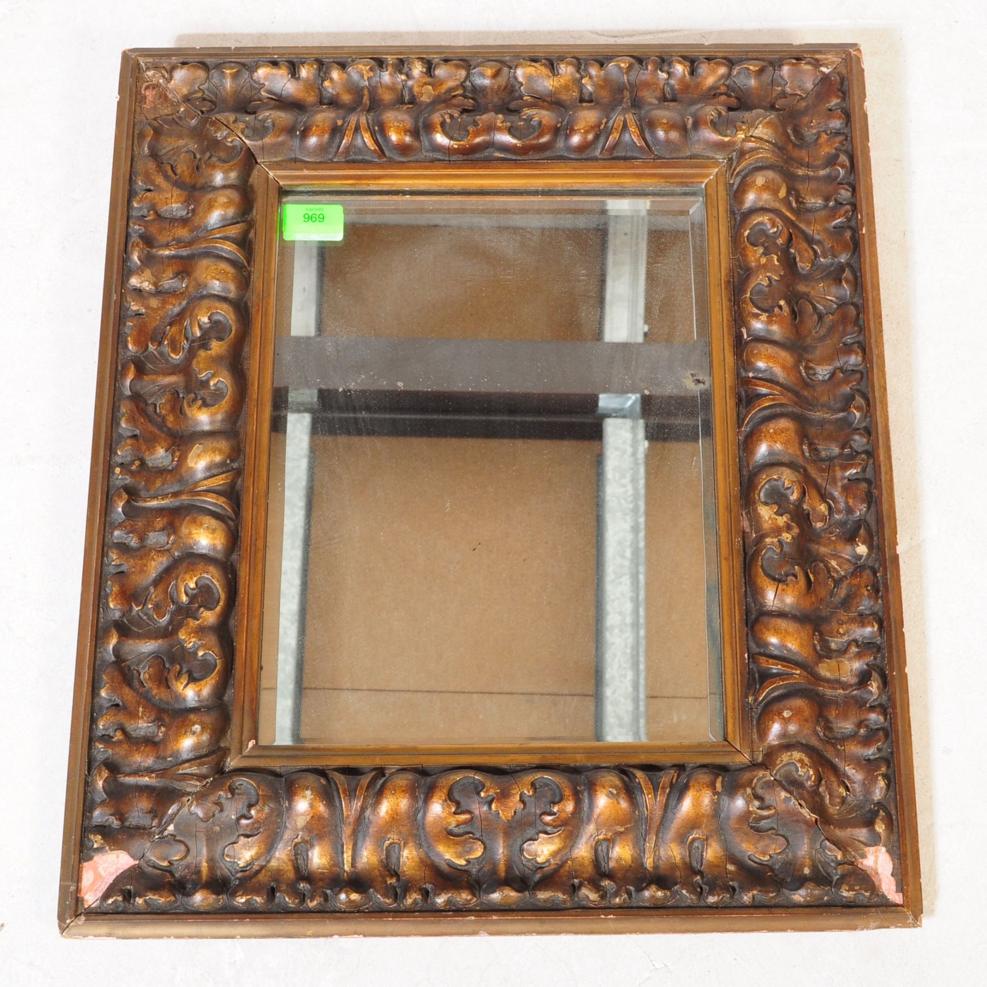 EARLY TO MID 20TH CENTURY GILT WALL MOUNTED MIRROR - Image 2 of 4