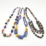 COLLECTION OF THREE VINTAGE BEADED NECKLACES