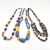 COLLECTION OF THREE VINTAGE BEADED NECKLACES