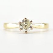 HALLMARKED 18CT GOLD & DIAMOND SOLITAIRE RING