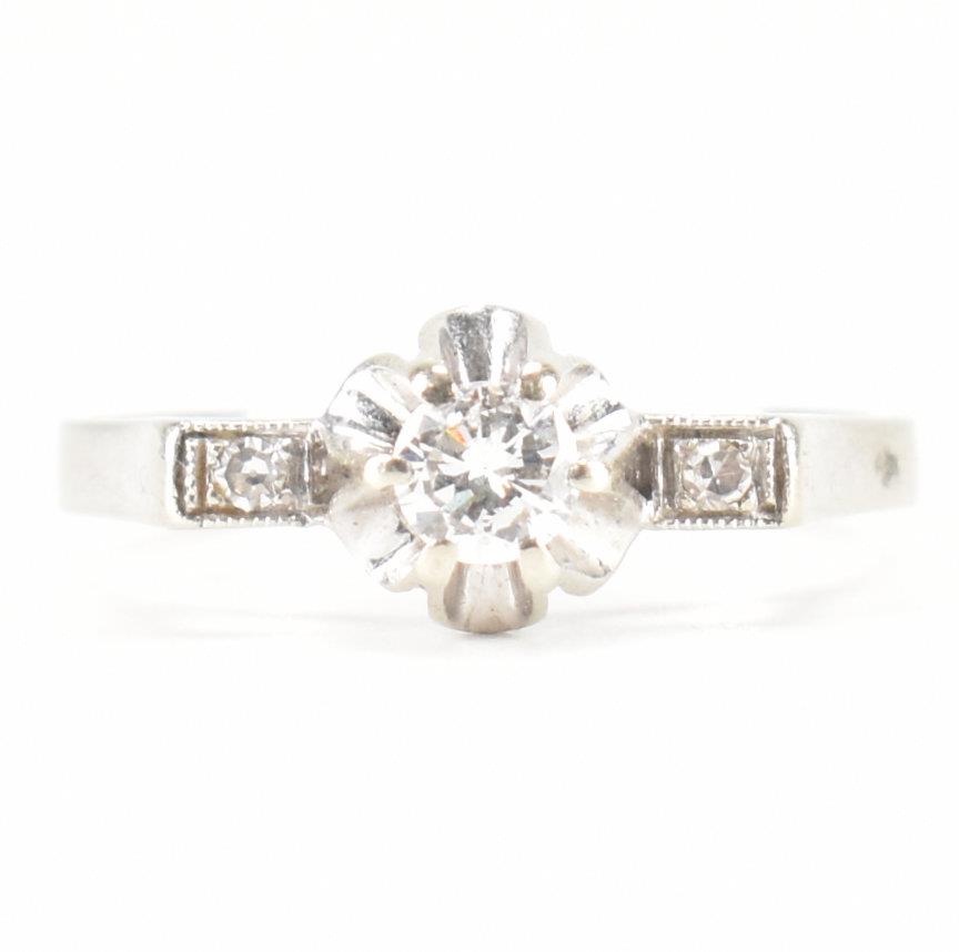 WHITE GOLD & DIAMOND ENGAGEMENT STYLE RING - Image 2 of 10