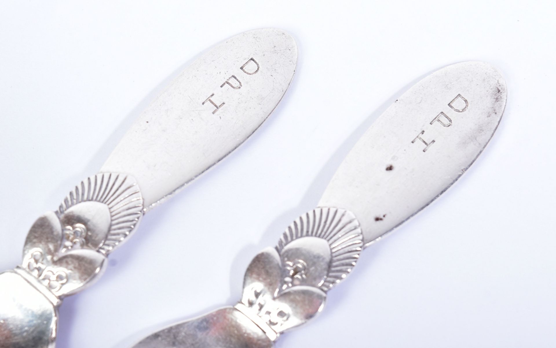 1930S GEORG JENSEN DANISH SILVER PART CHRISTENING CUTLERY SET - Image 2 of 3