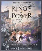 THE RINGS OF POWER - CAST SIGNED 11X14" PHOTO - AFTAL