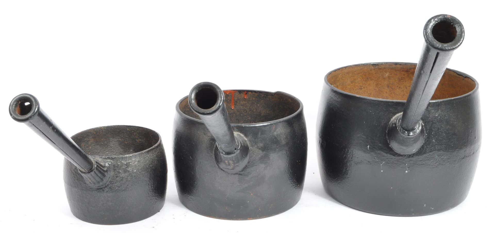 THREE 19TH CENTURY CAST IRON 'GYPSY' COOKING POTS - Image 2 of 3