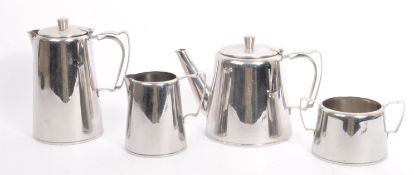 A VINTAGE STAINLESS STEEL COFFEE/TEA SERVICE BY OLD HALL