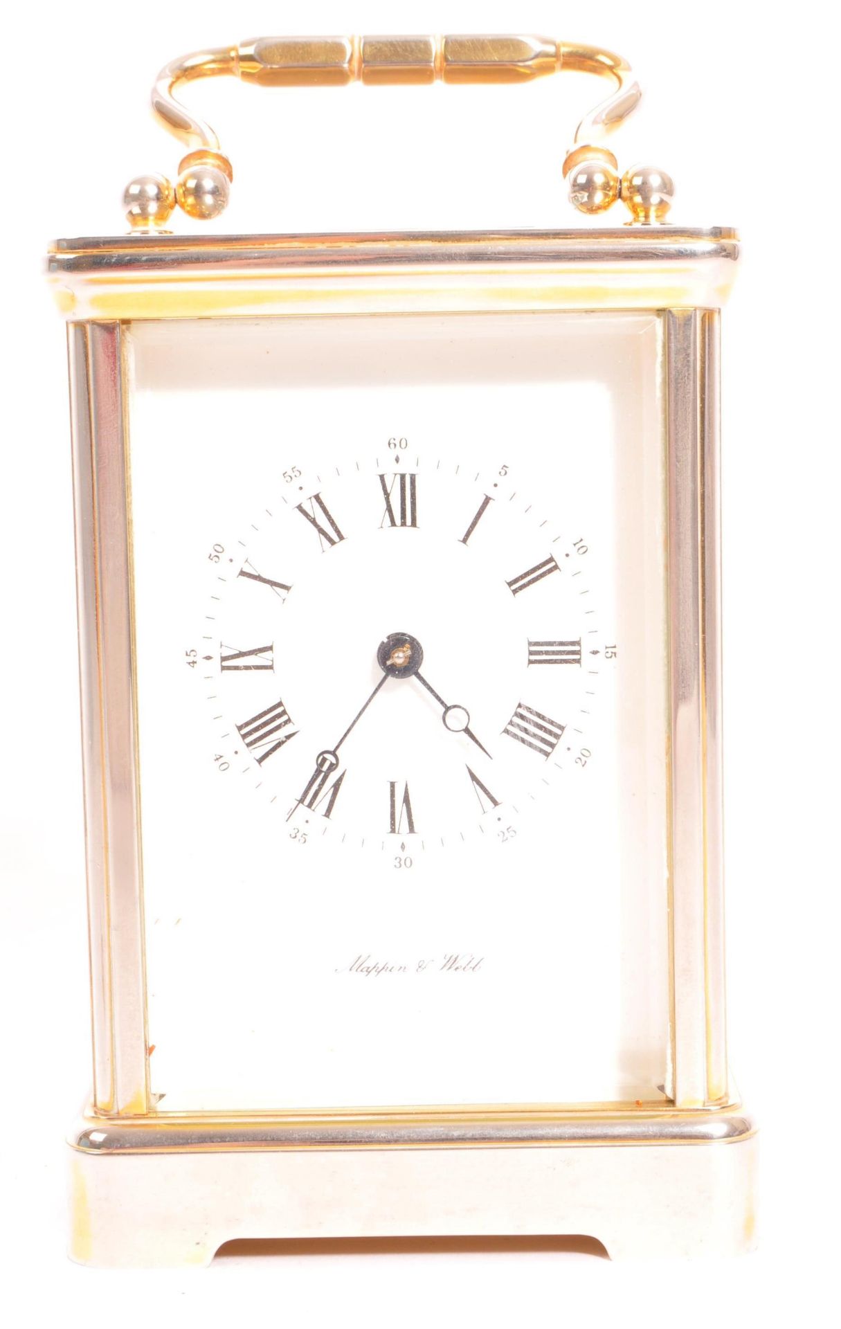 A MAPPIN & WEBB ENGLISH REPEATING CARRIAGE CLOCK - Image 2 of 5