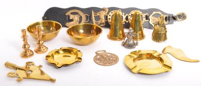 COLLECTION OF VINTAGE 20TH CENTURY BRASS ITEMS