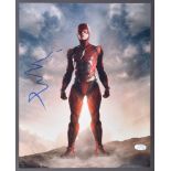 THE FLASH - DC COMICS - EZRA MILLER AUTOGRAPHED PHOTO - ACOA