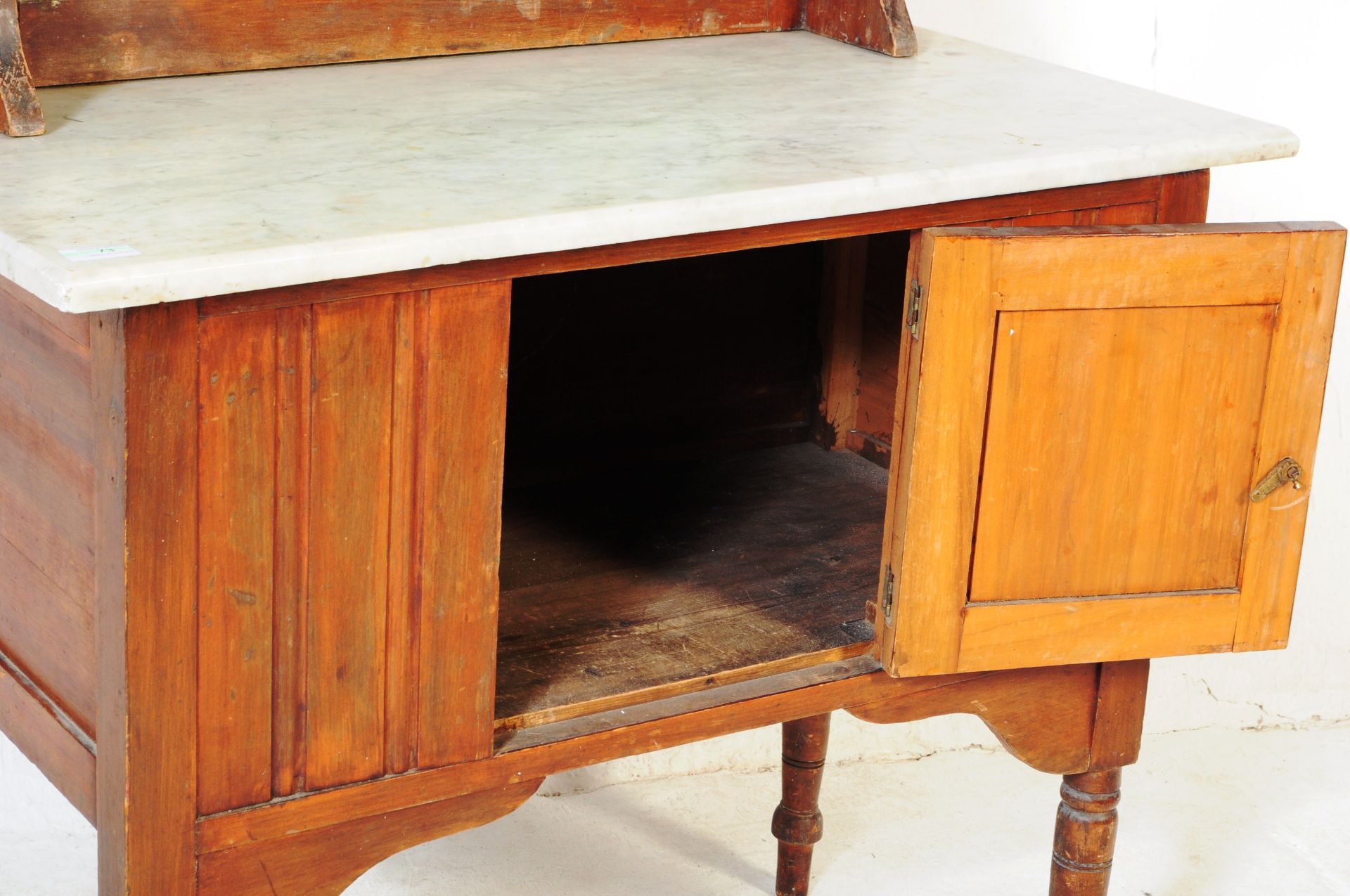 EDWARDIAN ART NOUVEAU WASHSTAND WITH ORIGINAL TILES - Image 4 of 4