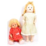 EARLY 20TH CENTURY GERMAN DOLL & ENGLISH PLASTIC DOLL