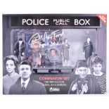 DOCTOR WHO - THE FIRST DOCTOR - AUTOGRAPHED ACTION FIGURE SET