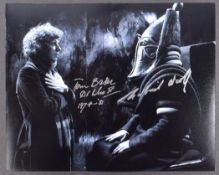 DOCTOR WHO - TOM BAKER & GABRIEL WOOLF SIGNED 8X10" PHOTO