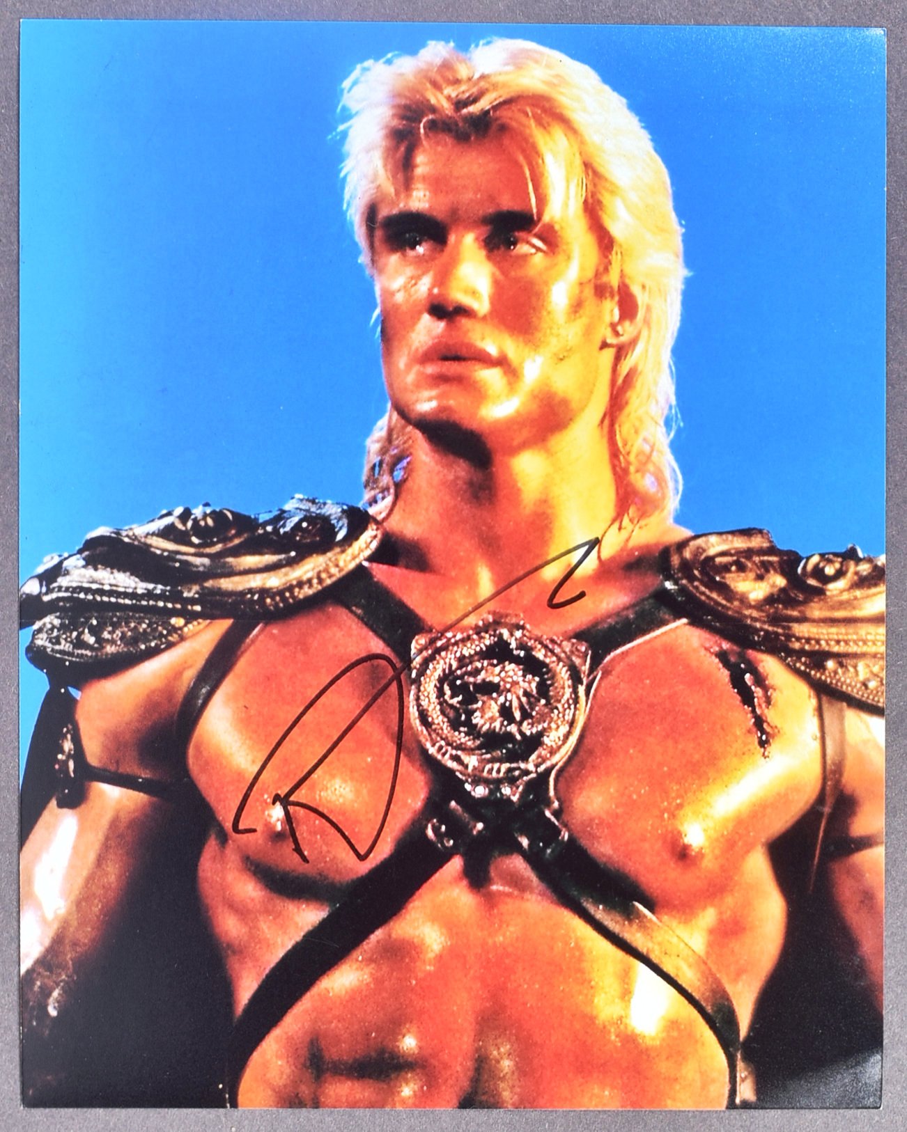 DOLPH LUNDGREN - HE-MAN - AUTOGRAPHED 8X10" PHOTO - ACOA