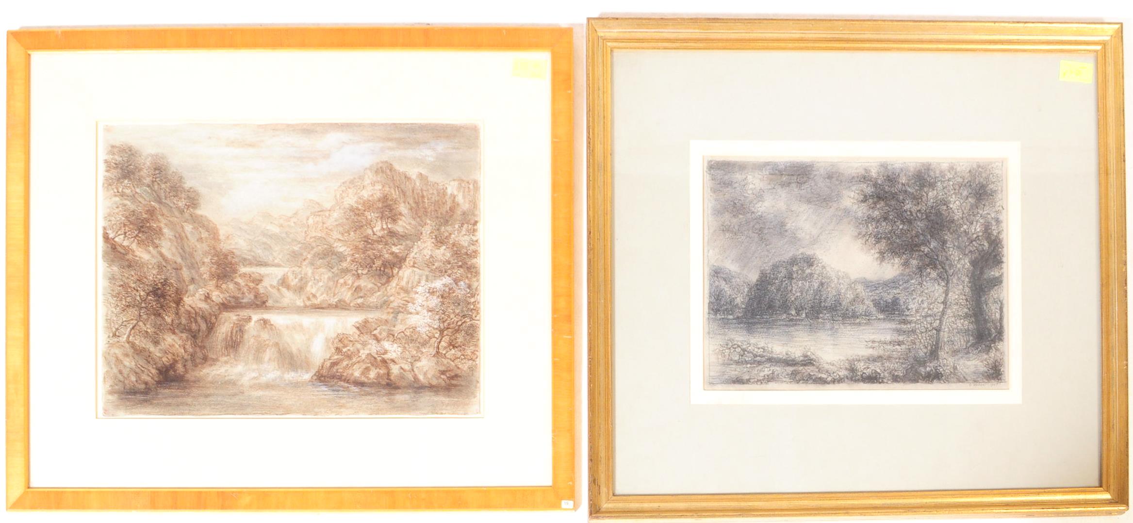 PAIR GERALD OSOSKI LANDSCAPE PAINTINGS - WATERCOLOUR