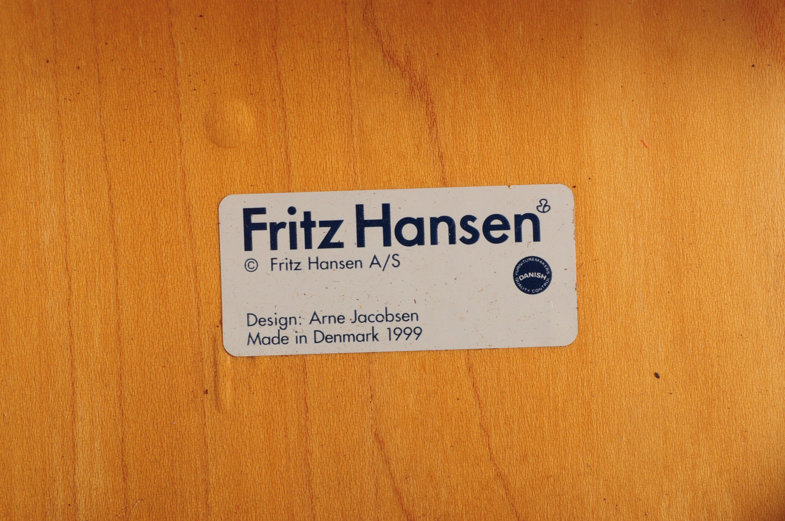 AN ORIGINAL VINTAGE RETRO ARNE JACOBSON FRITZ HANSEN CHAIR - Image 5 of 5