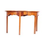 18TH CENTURY GEORGE III FRUITWOOD DEMI LUNE CONSOLE TABLE
