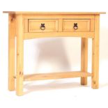 A CONTEMPORARY MEXICAN PINE KITCHEN CONSOLE TABLE