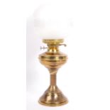 EARLY 20TH CENTURY BRASS ACID ETCHED OIL LAMP