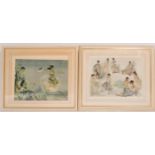 SIR WILLIAM RUSSELL FLINT - TWO SIGNED PRINTS OF DANCERS