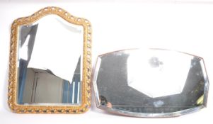 A PAIR OF VINTAGE RETRO 20TH CENTURY BEVELLED WALL MIRRORS