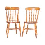 PAIR OF 19TH CENTURY BEECH & ELM KITCHEN WINDSOR CHAIRS