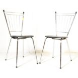 A PAIR OF SOUDEX FRENCH 1960'S CHROME & VINYL CHAIRS