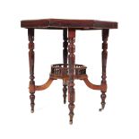 A 19TH CENTURY VICTORIAN MAHOGANY PENNY CENTRE TABLE