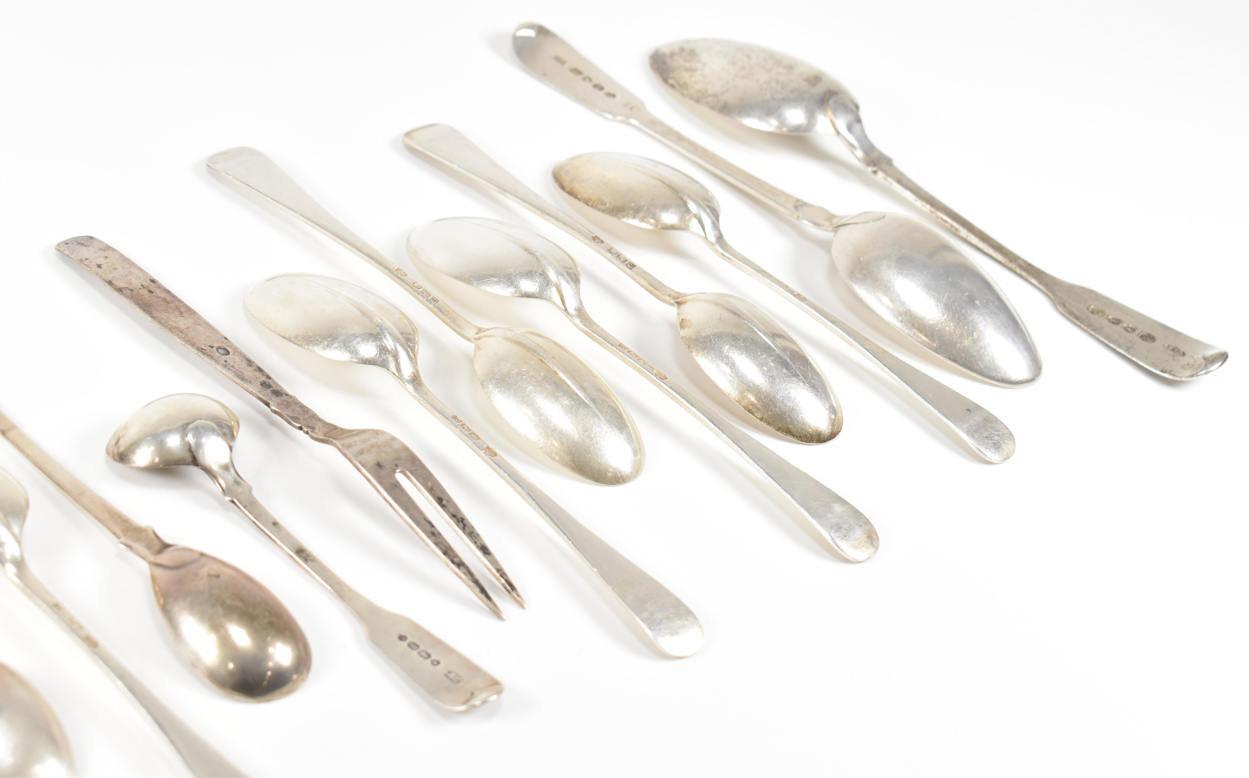COLLECTION 19TH & 20TH CENTURY SILVER & WHITE METAL FLATWARE - Image 9 of 9