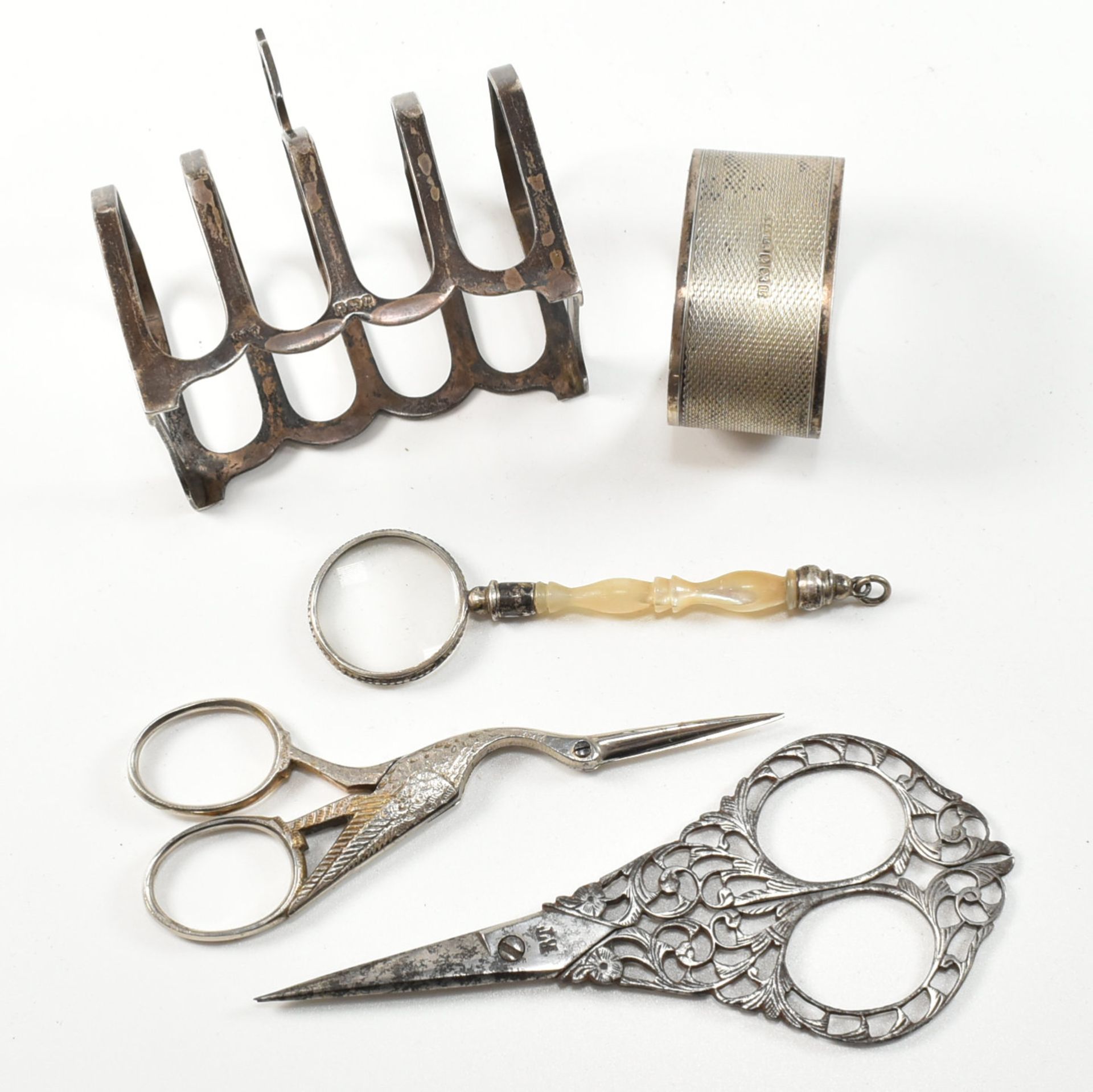 EARLY 20TH CENTURY HALLMARKED SILVER & WHITE METAL ITEMS - Image 11 of 16