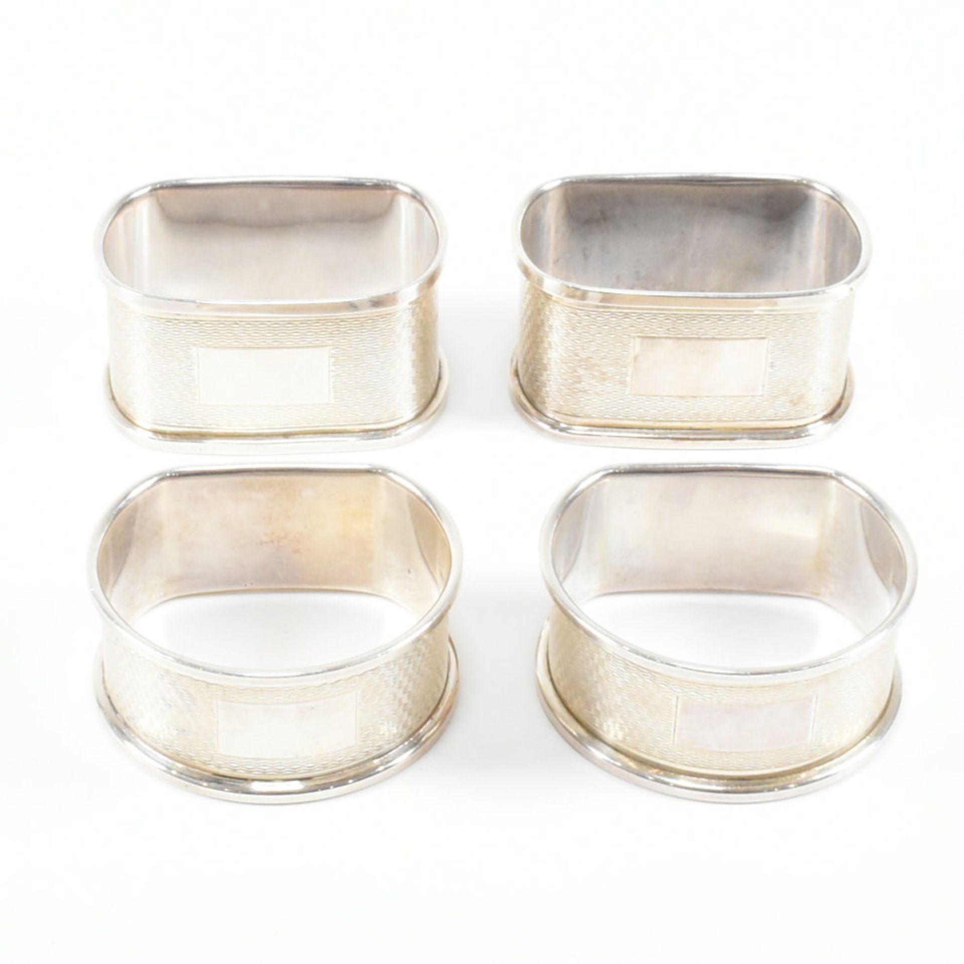 FIVE HALLMARKED SILVER NAPKIN RINGS - Image 10 of 13