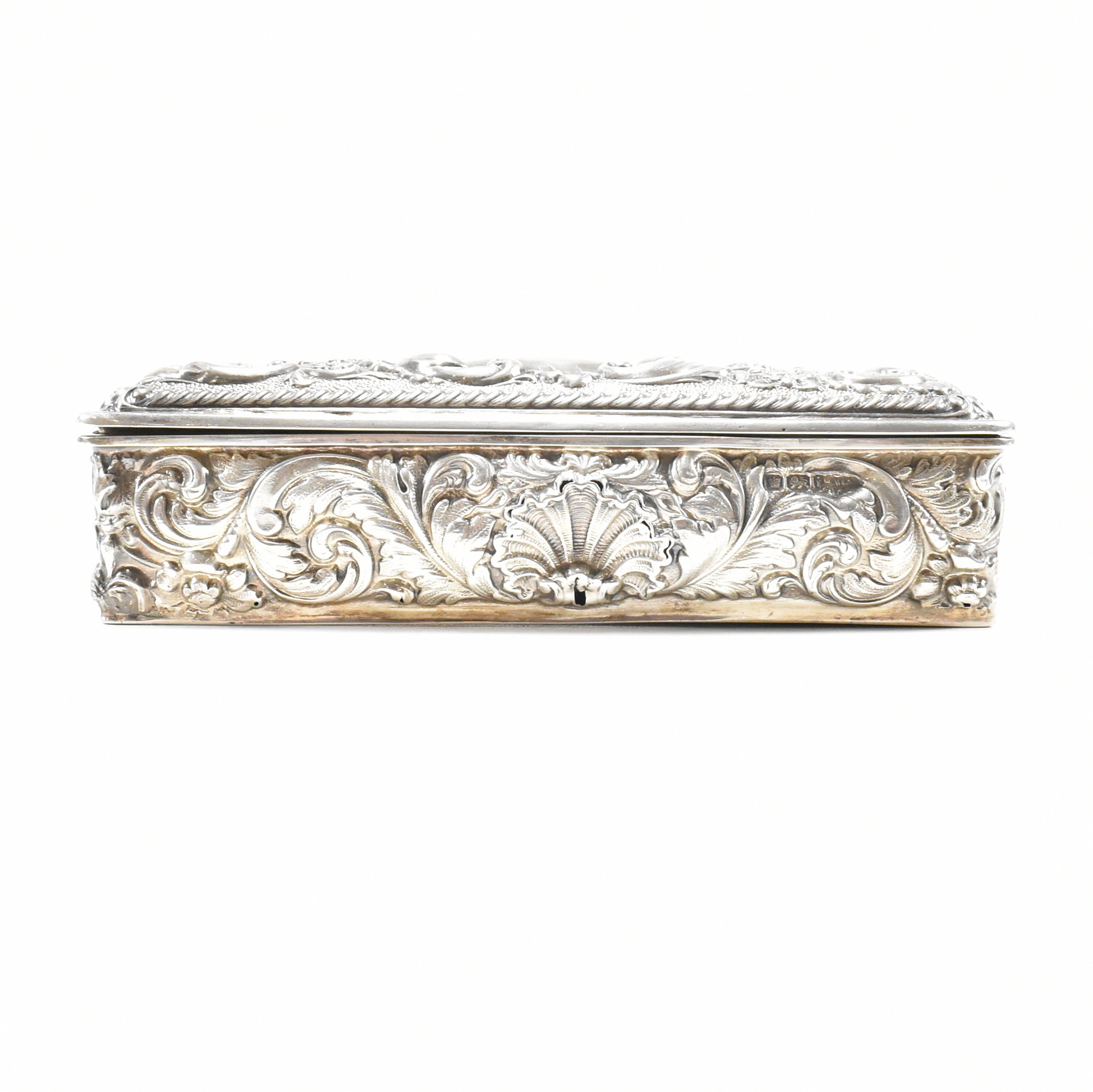 VICTORIAN HALLMARKED SILVER BOX BY WALKER & HALL - Image 8 of 9