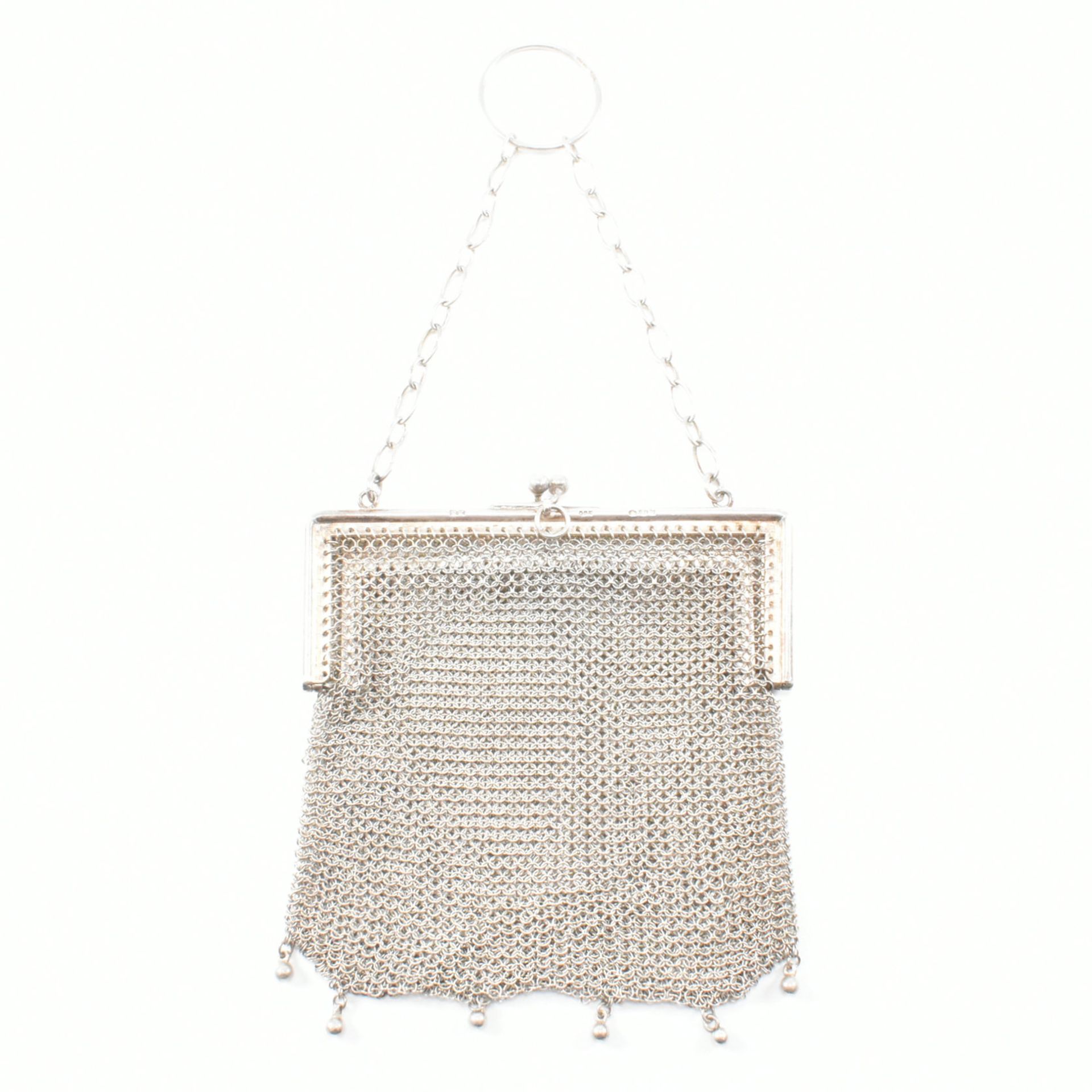 GEORGE V HALLMARKED SILVER MESH PURSE - Image 10 of 10