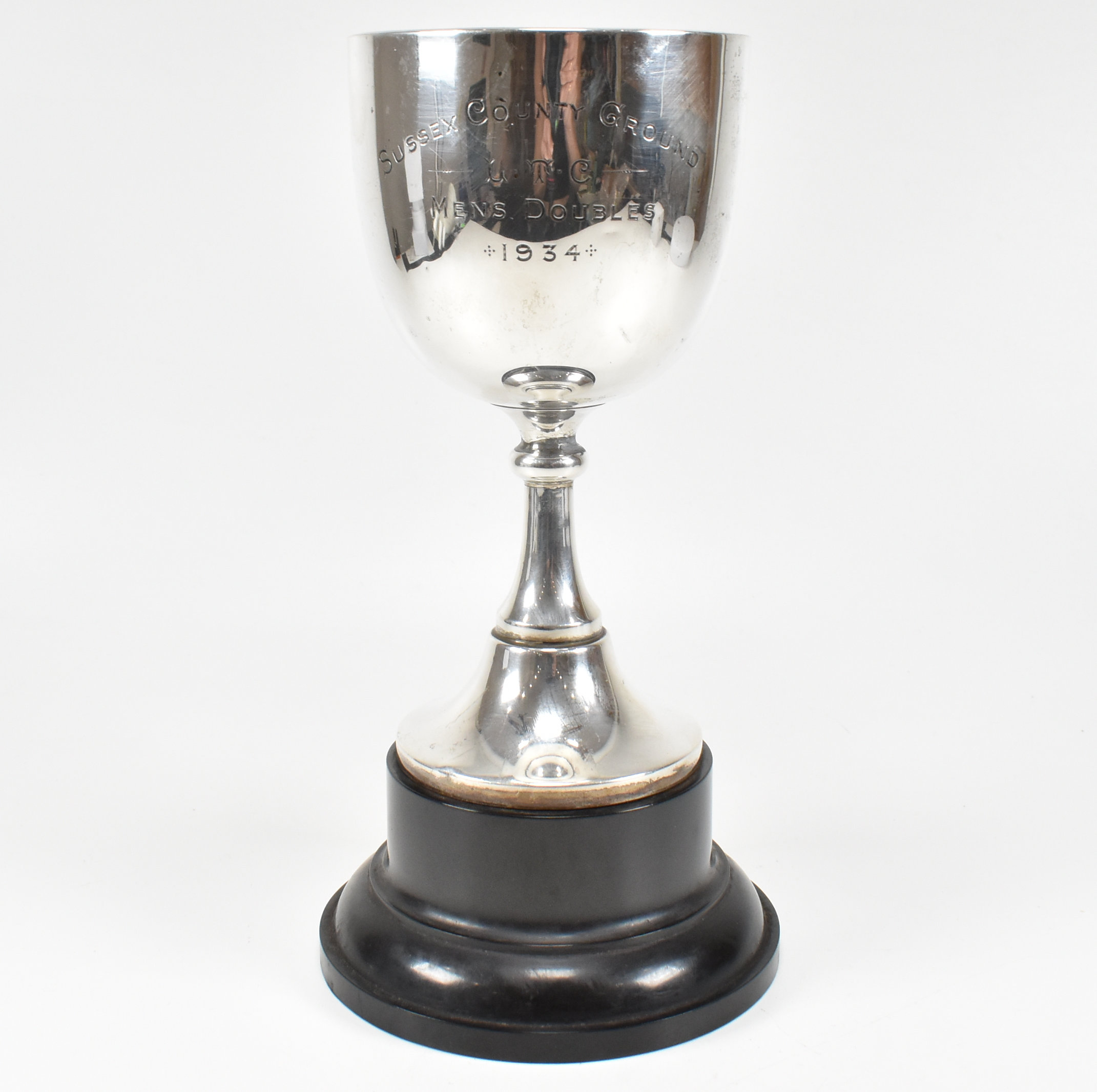 HALLMARKED 1930S SILVER TROPHY CUP - Image 2 of 7